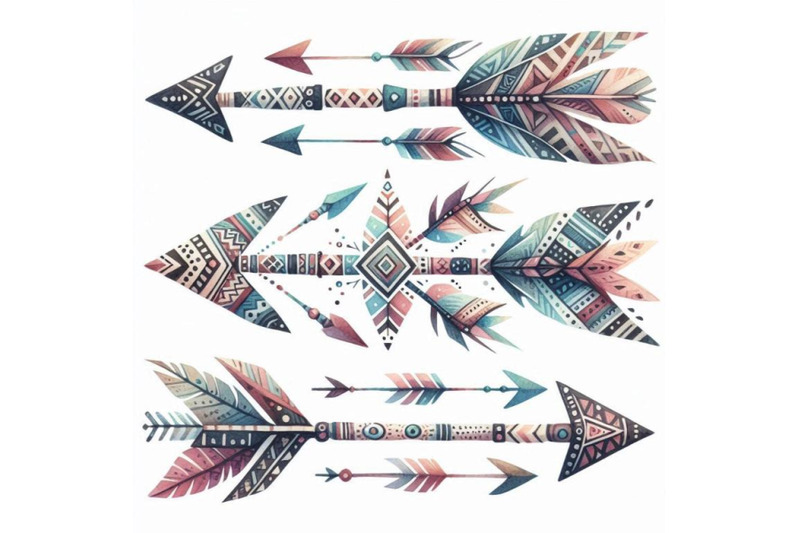 watercolor-tribal-arrows