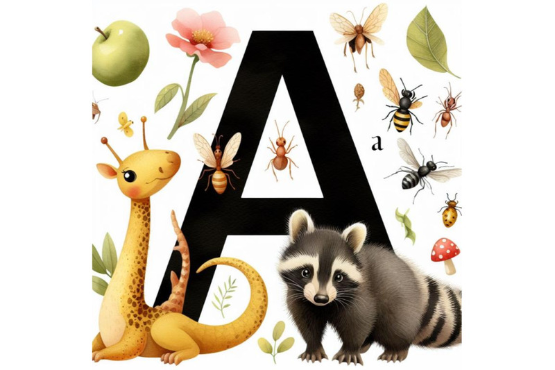 animal-alphabet-a-with-ant