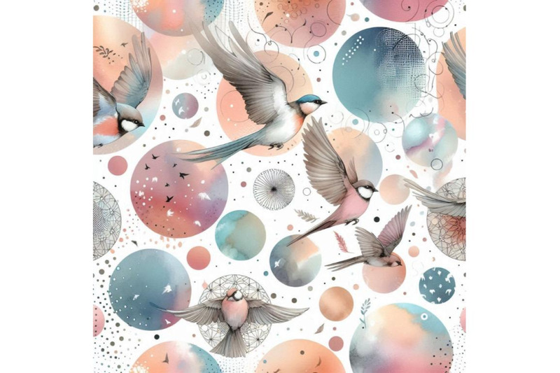 abstract-watercolor-circles-and-flying-birds-seamless-p