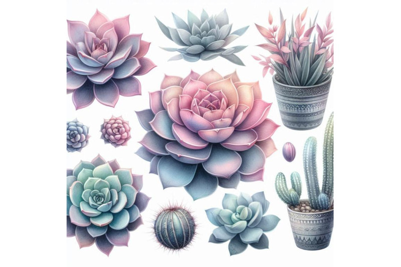 watercolor-succulents