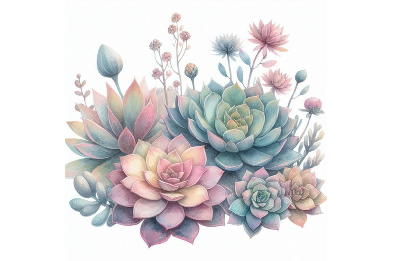 watercolor-succulents