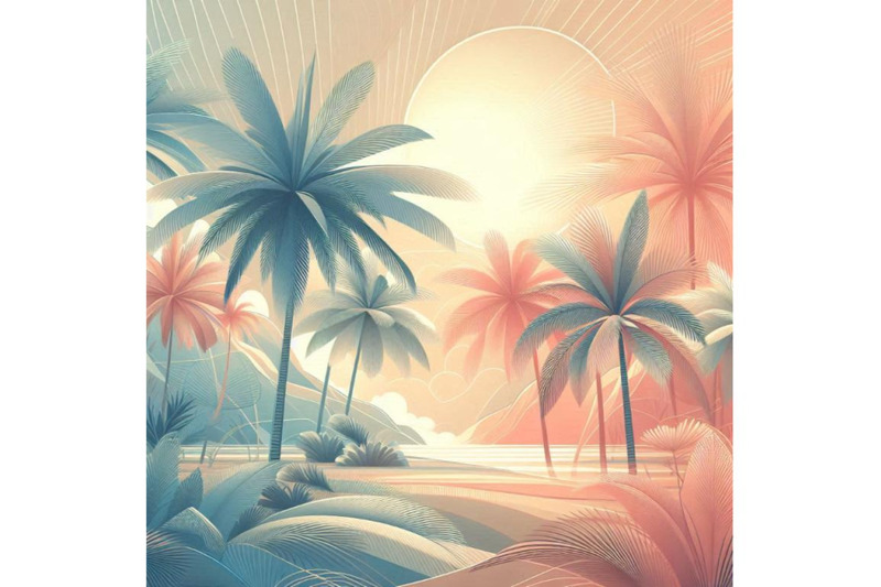 abstract-summer-tropical-palm-tree-background