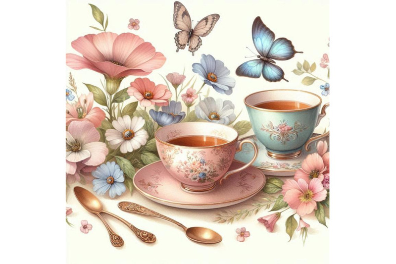 watercolor-tea-cups-background-with-spoon-flowers-a