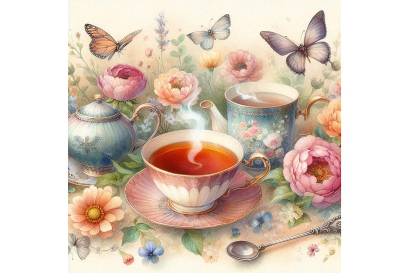 watercolor-tea-cups-background-with-spoon-flowers-a