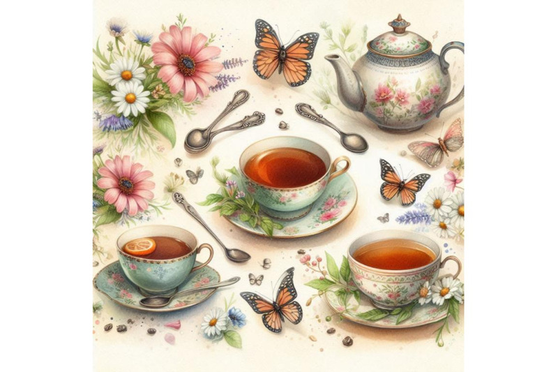 watercolor-tea-cups-background-with-spoon-flowers-a