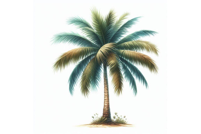 palm-tree-isolated-on-white-background-watercolor