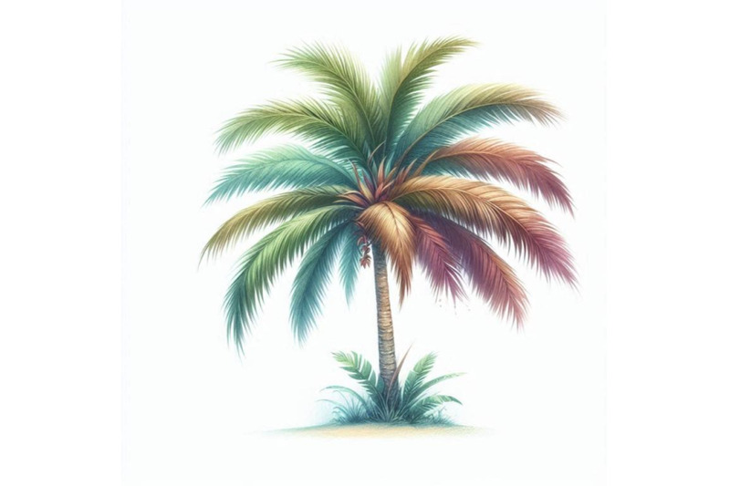 palm-tree-isolated-on-white-background-watercolor