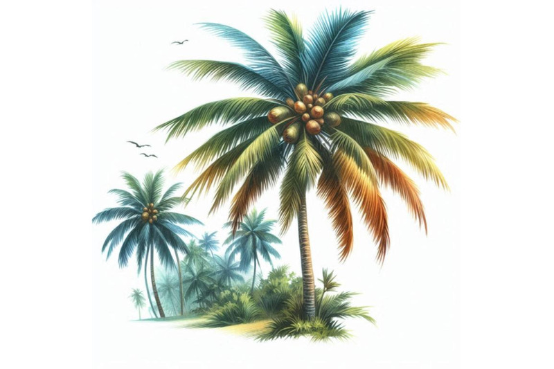 palm-tree-isolated-on-white-background-watercolor