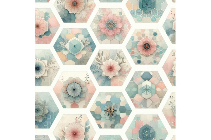 watercolor-hexagon-seamless-pattern