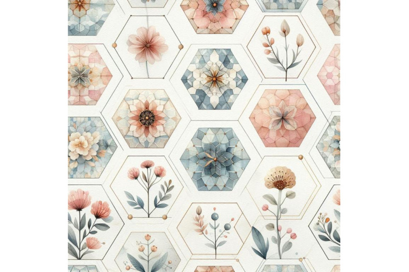 watercolor-hexagon-seamless-pattern