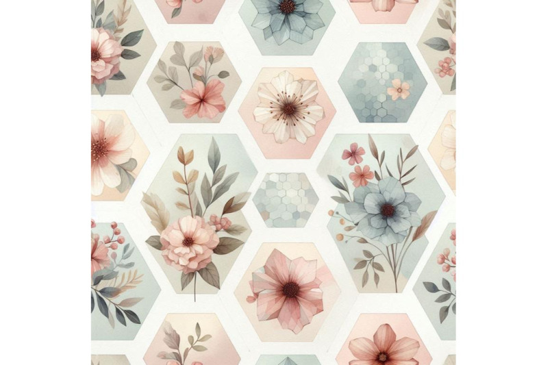 watercolor-hexagon-seamless-pattern