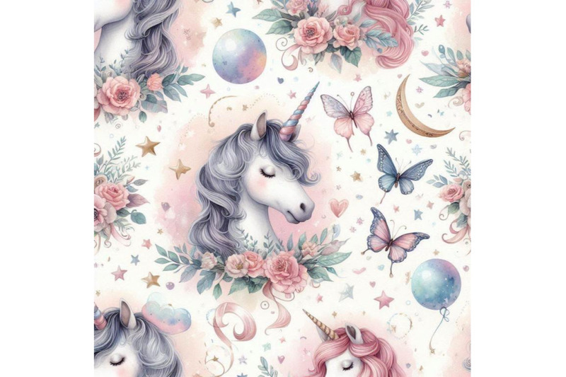 watercolor-unicorn-seamless-pattern