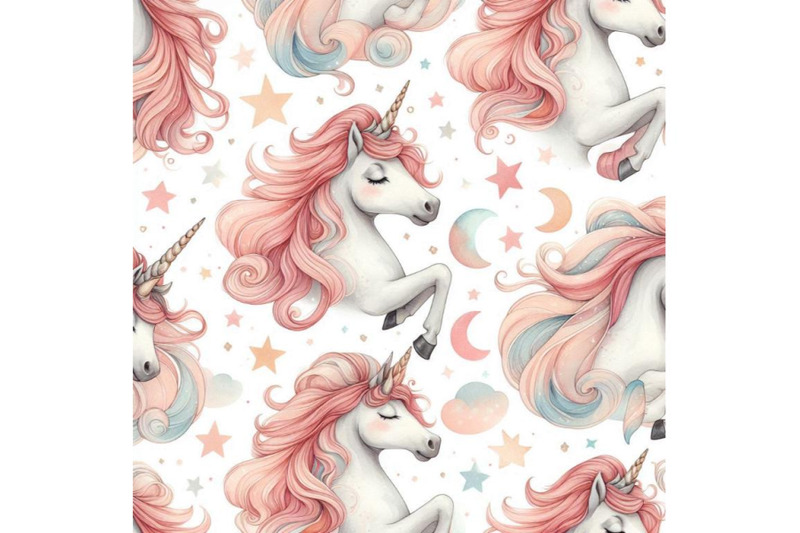 watercolor-unicorn-seamless-pattern