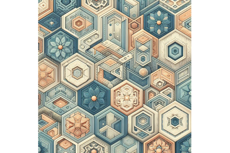 abstract-textured-hexagon-shapes-seamless-pattern