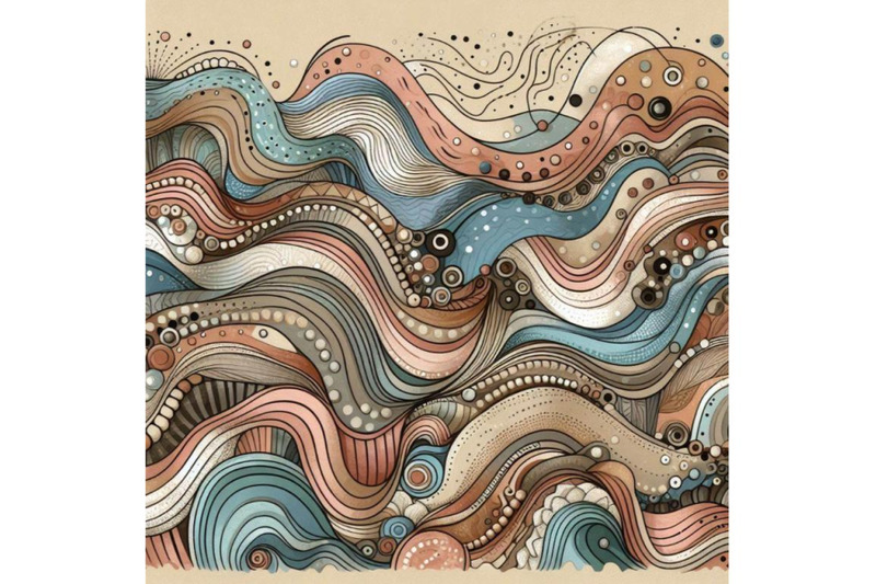 abstract-wavy-stripes-with-doodle-polka-dot-watercolo