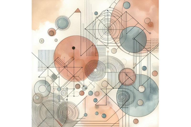 abstract-geometric-background-with-watercolor-doo