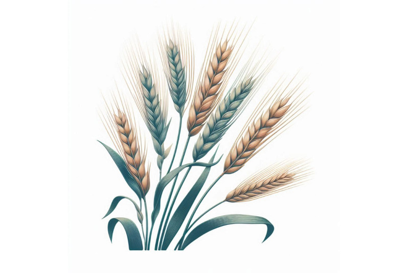 ears-of-wheat-on-white-background