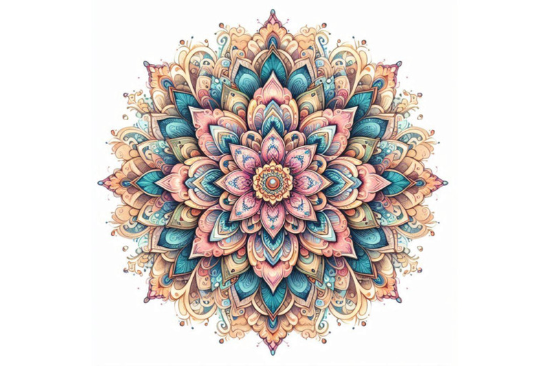 watercolor-mandala-traditional-lace-isolated-on-whi