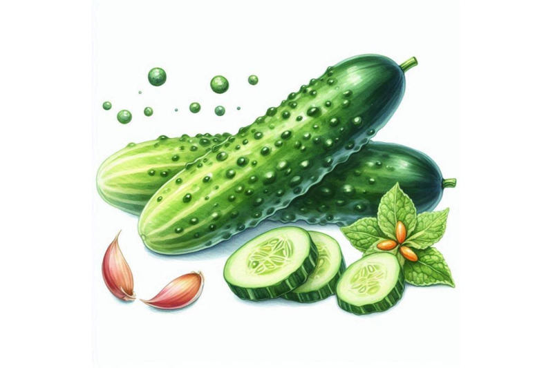 watercolor-cucumber