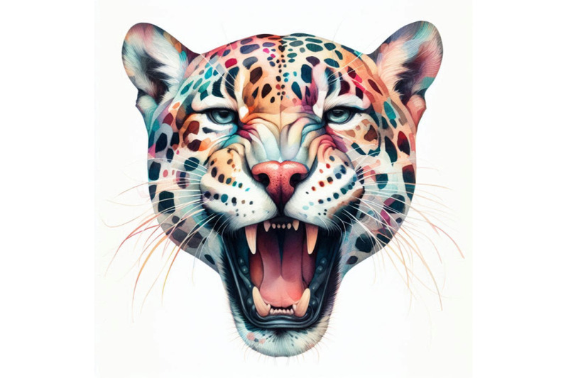 unusual-watercolor-jaguar-muzzle-isolated-on-white