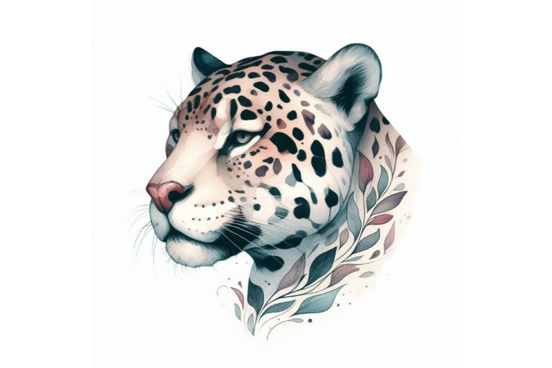 unusual-watercolor-jaguar-muzzle-isolated-on-white