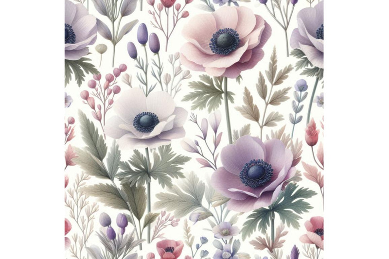 watercolor-seamless-pattern-with-anemone-and-herbs