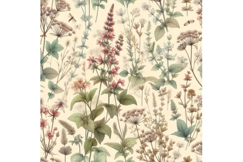 watercolor-meadow-weeds-and-herbs-seamless-pattern