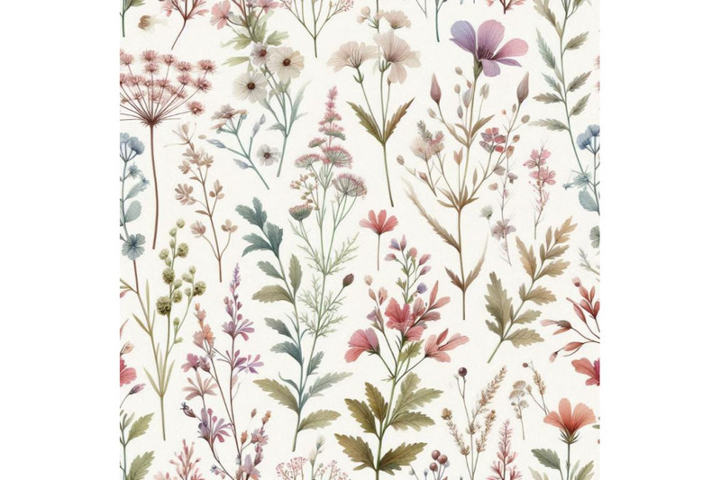 watercolor-meadow-weeds-and-herbs-seamless-pattern