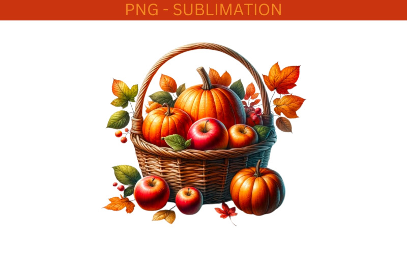 autumn-basket-digital-crafting-file-harvest-pumpkin-sublimation-print