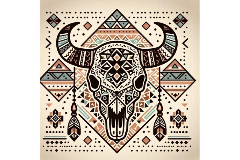 geometrical-ethnic-seamless-pattern-with-cow-skull