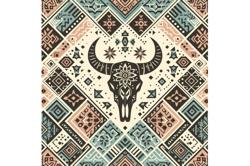 geometrical-ethnic-seamless-pattern-with-cow-skull