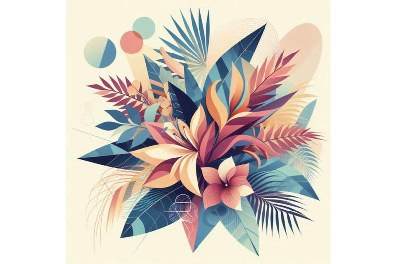 abstract-summer-geometric-background-with-exotic-flo