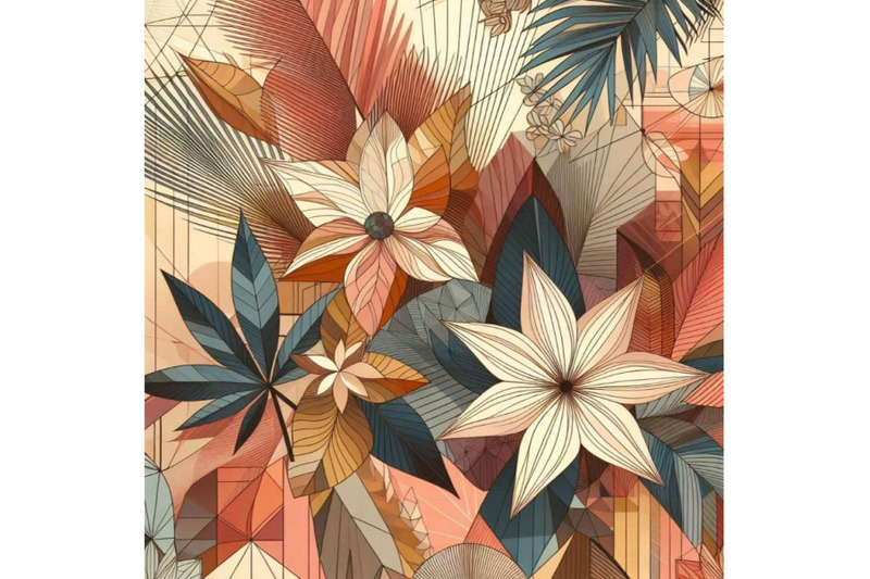 abstract-summer-geometric-background-with-exotic-flo