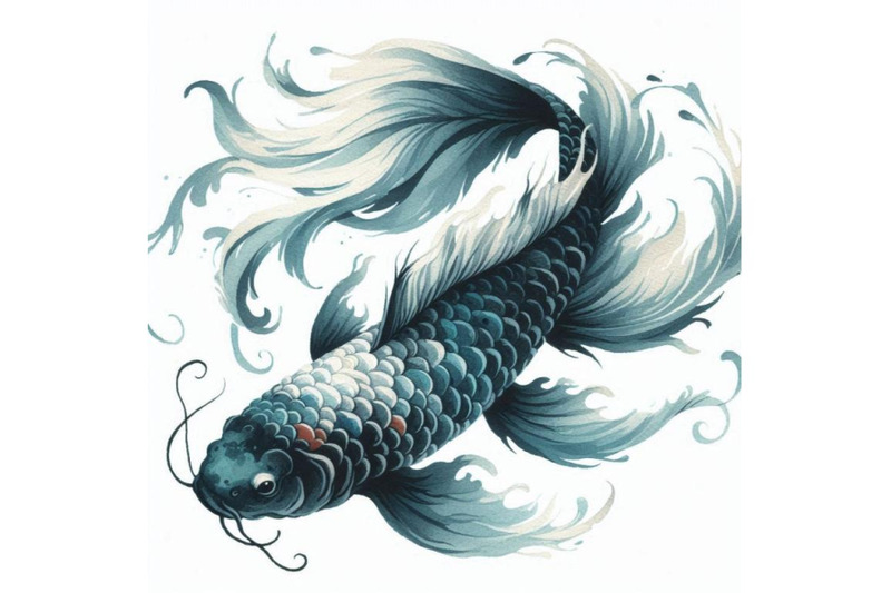 watercolor-asian-koi-isolated-on-white-background