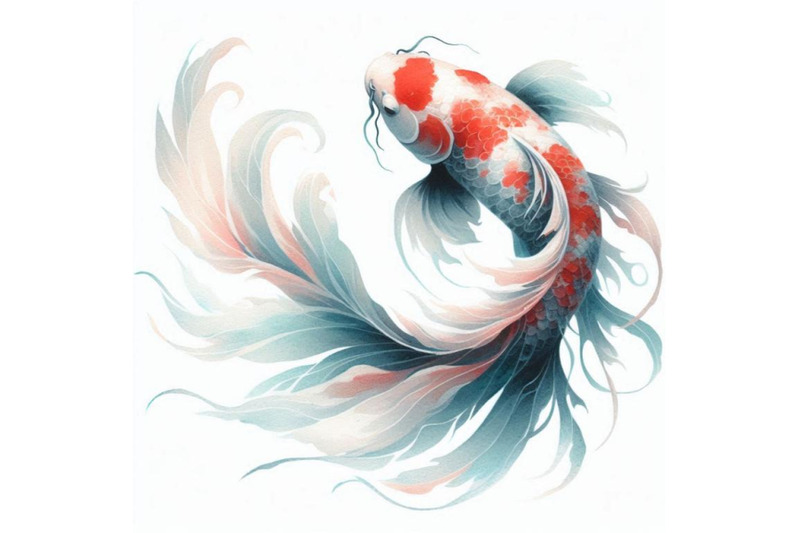 watercolor-asian-koi-isolated-on-white-background