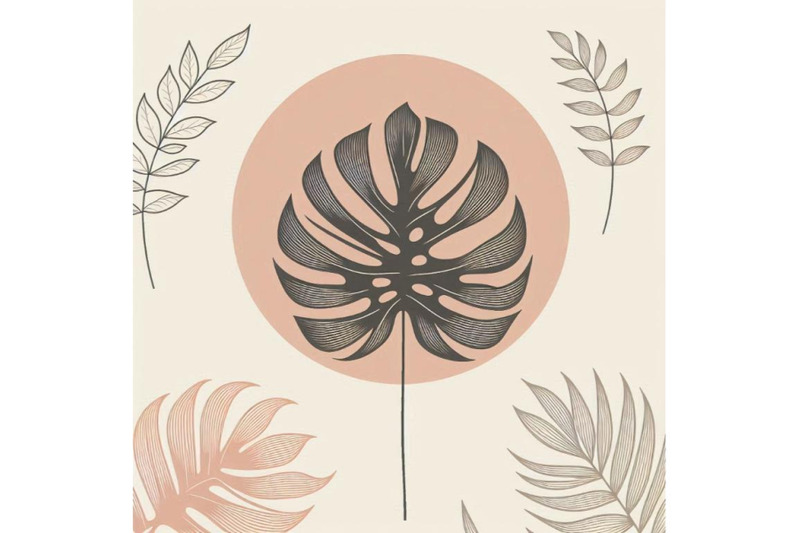 minimal-tropical-art-tropical-monstera-leaves-silhouette