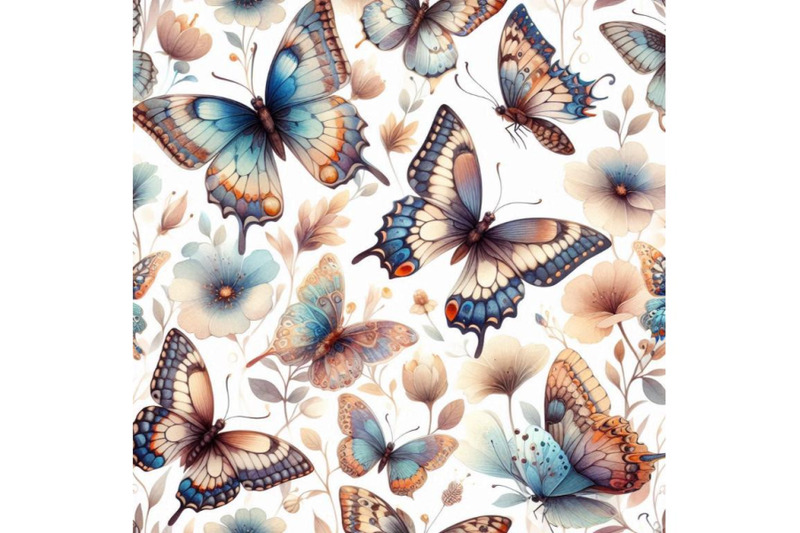 beautiful-watercolor-butterflies-seamless-pattern