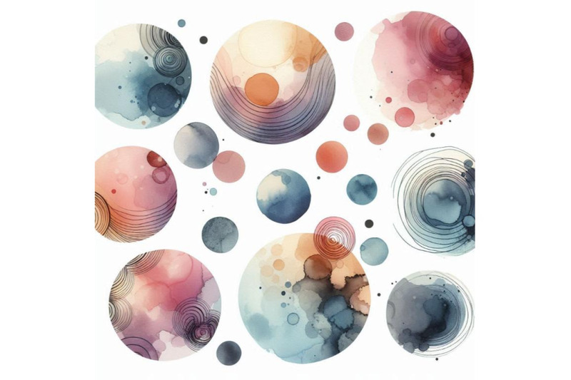 abstract-watercolor-circles-on-white-background