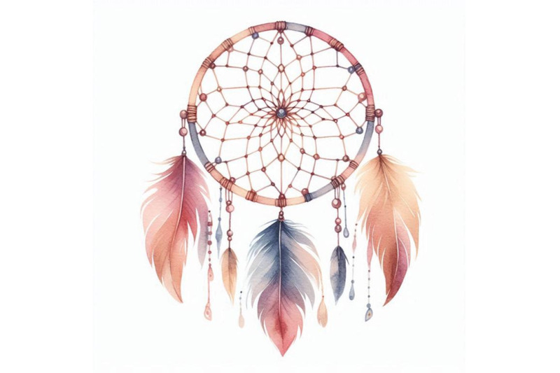 watercolor-ethnic-dreamcatcher