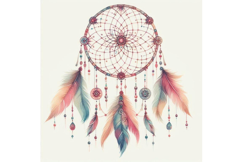 watercolor-ethnic-dreamcatcher