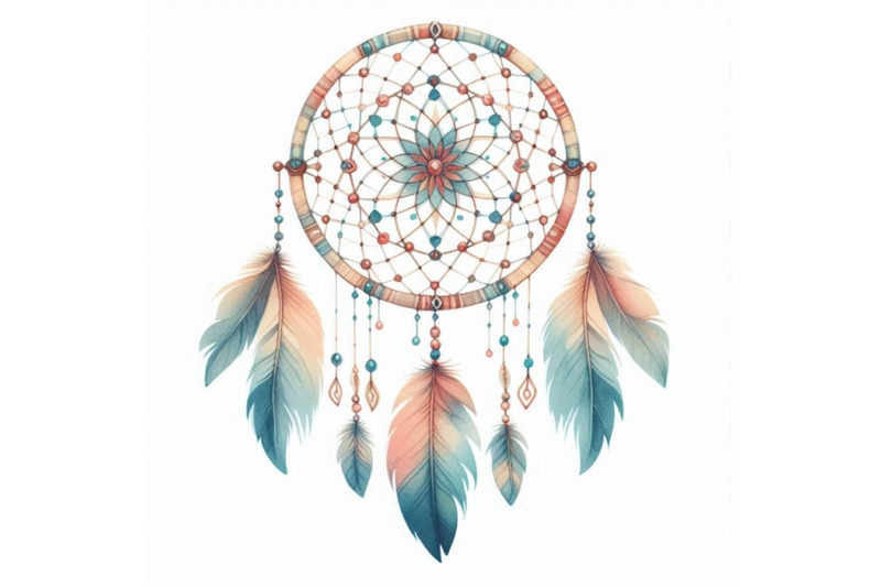 watercolor-ethnic-dreamcatcher