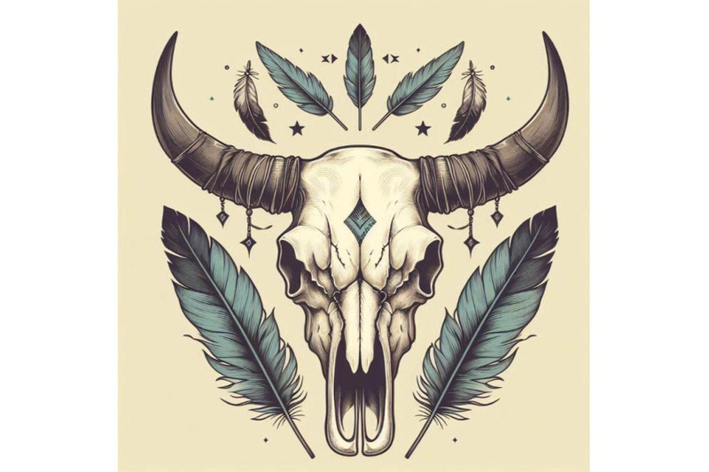 cow-skull-animal-skull-with-feathers