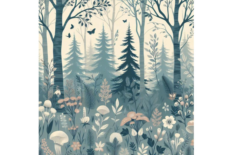 spring-forest-seamless-pattern