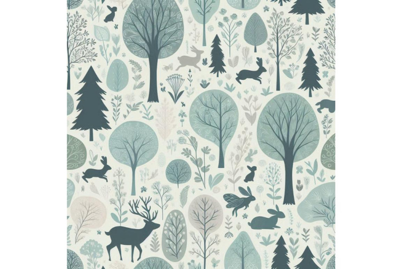 spring-forest-seamless-pattern