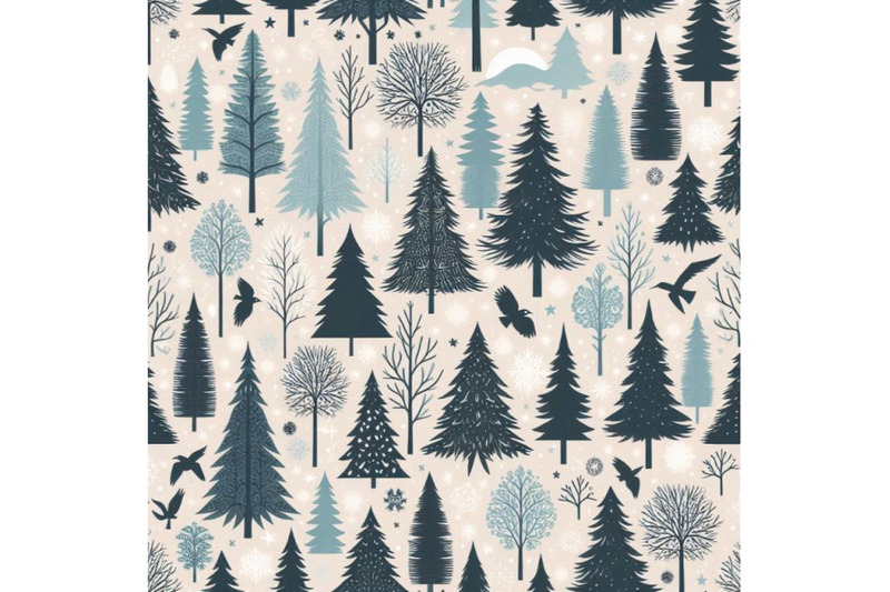 winter-forest-seamless-pattern