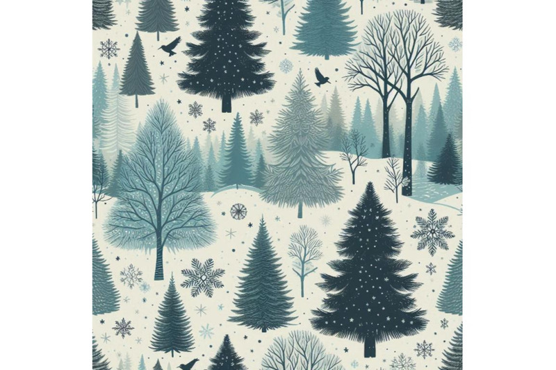 winter-forest-seamless-pattern