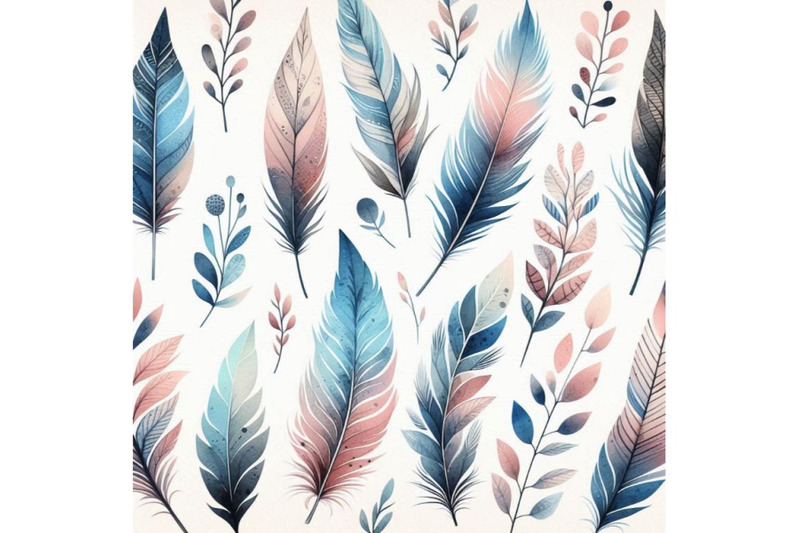 watercolor-feather-background