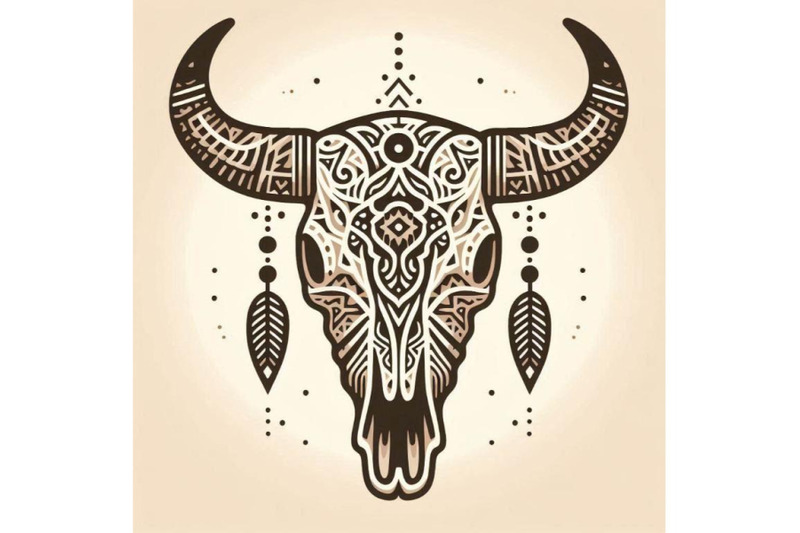 cow-skull-in-tribal-style-animal-skull-with-ethnic-orname