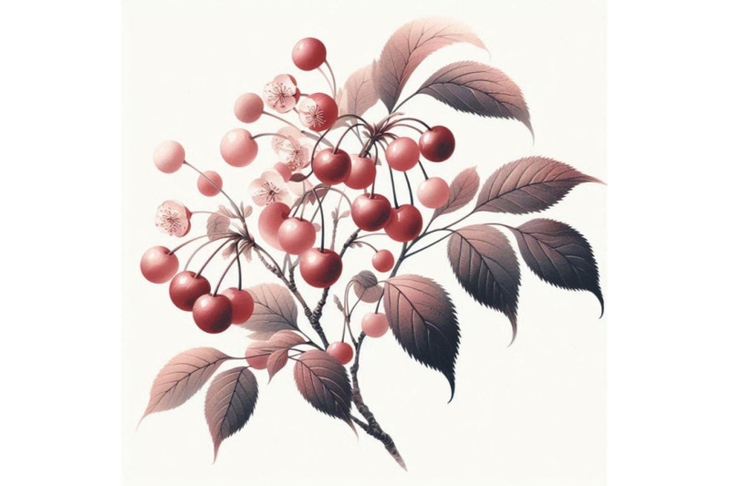 winter-cherry-watercolor-illustration