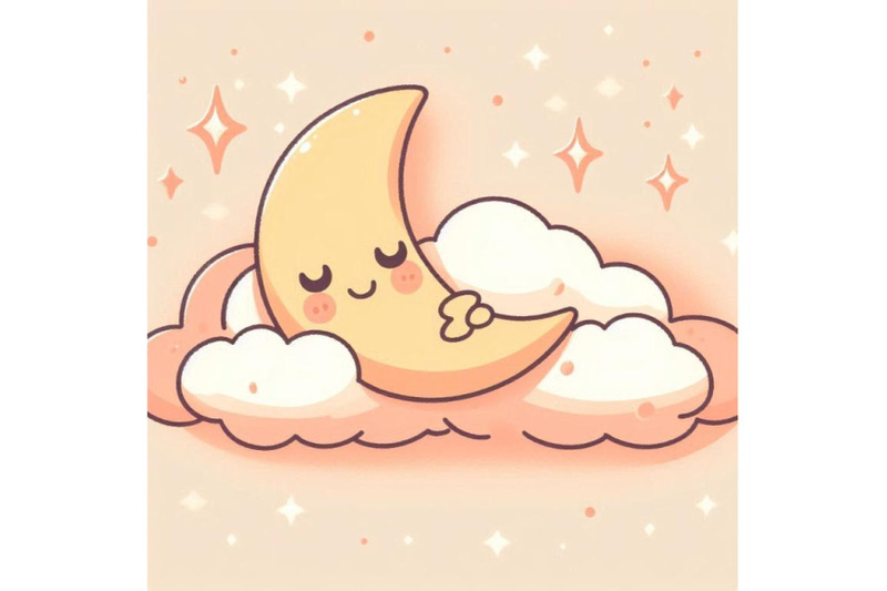 cute-moon-sleeping-on-a-smiling-cloud